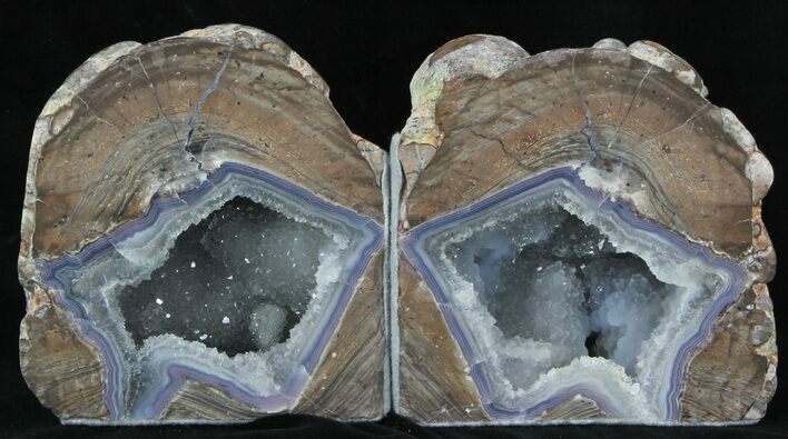 Dugway Geode Bookends - Sparking Crystals #33199